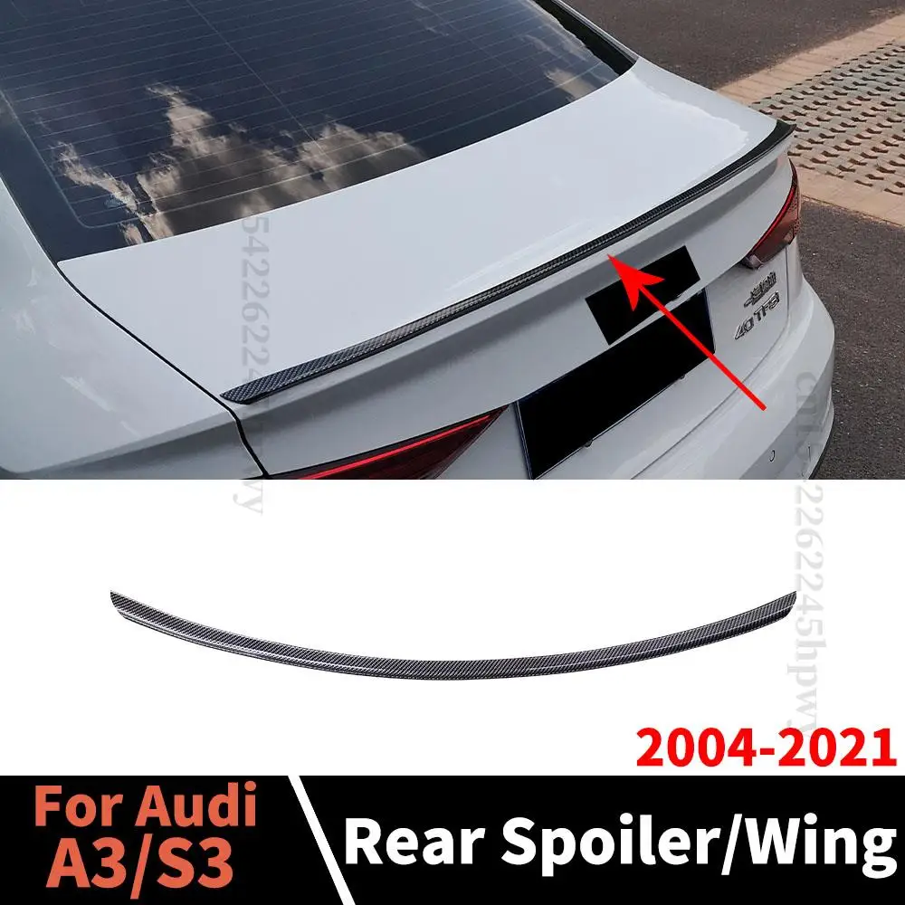 Roof Rear Spoiler Wing Trunk Spoiler Sport Boot Lip Air Dam Deflector Body Kit For Audi A3 S3 8VA 8VS 8V7 2014-2021 Tail Tuning