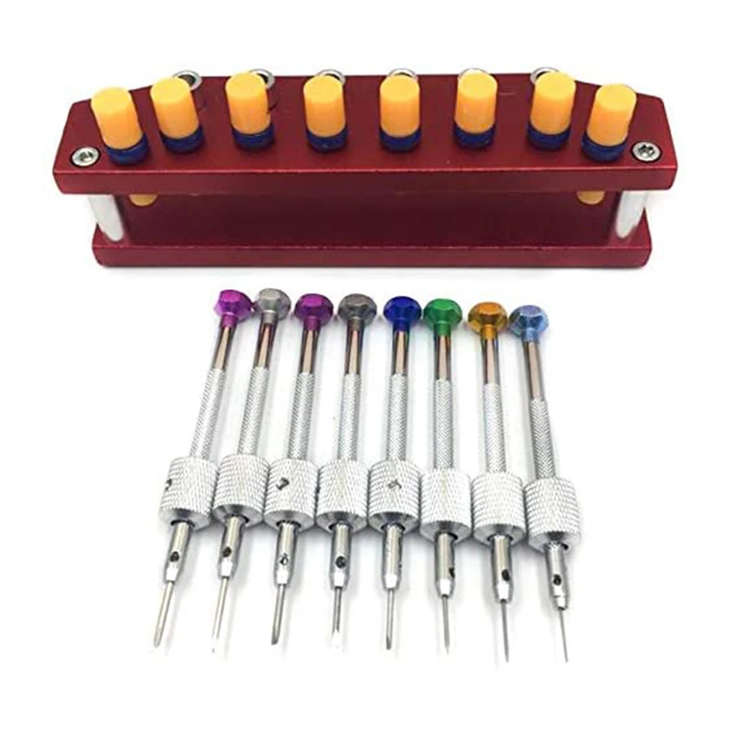 Watch Screwdrivers with Metal Stand Tool Watch Repair Watch Screwdriver Set Watchmakers Screwdrivers Set