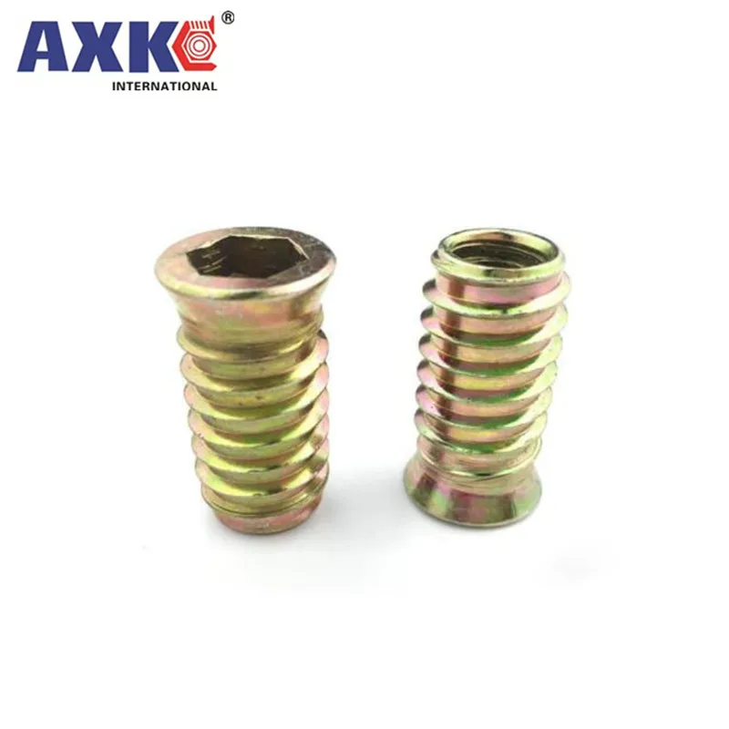 

10pcs M6 M8 M10 Steel Metal Hexagon Hex Socket Drive Head Embedded Insert Nut E-Nut for Wood Furniture Inside and Outside Thread