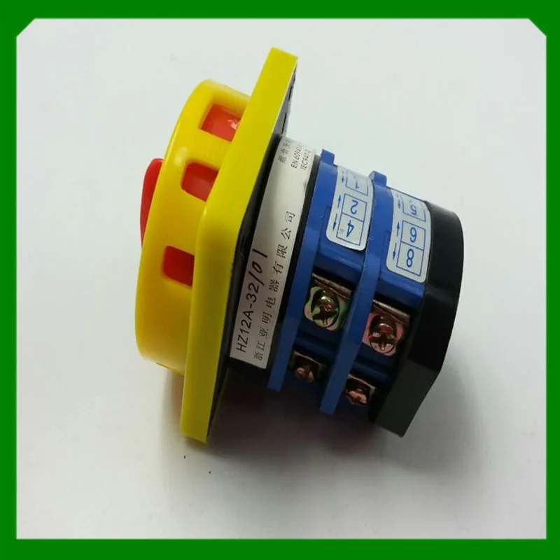 1PC HZ12A-32/01 Conversion Switch HZ12-25/01 Power Cut-Off Combination Knob Padlock Master Control Circuit Rotary Cam Switch New