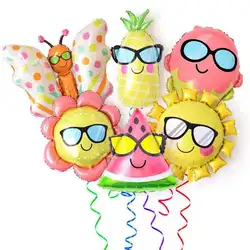 Glasses sun modeling Balloon Party Decoration Photo Props watermelon butterfly pineapple Summer Theme aluminum balloon