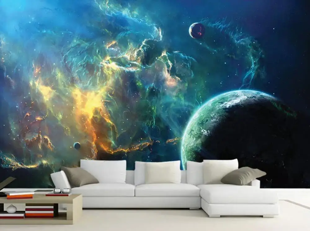 

Custom mural wallpaper 3D fantasy universe starry galaxy background wall