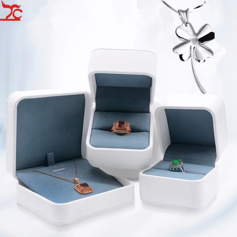 Proposal Ring Box Pendant Box White Small Fresh Jewelry Packaging Box Jewelry Packaging Boxs for Business Organizer Display Box