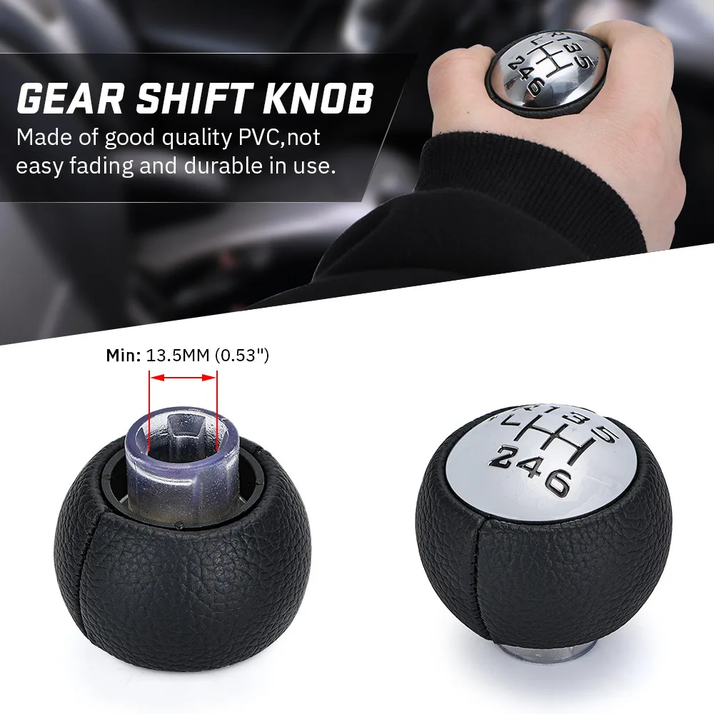 6R Car Gear Shift Knob Boot Case MT Fit For CITROEN C1 C3 C4 PEUGEOT 106 107 205 206 207 306 307 308 309 405 406 407 508 605 607