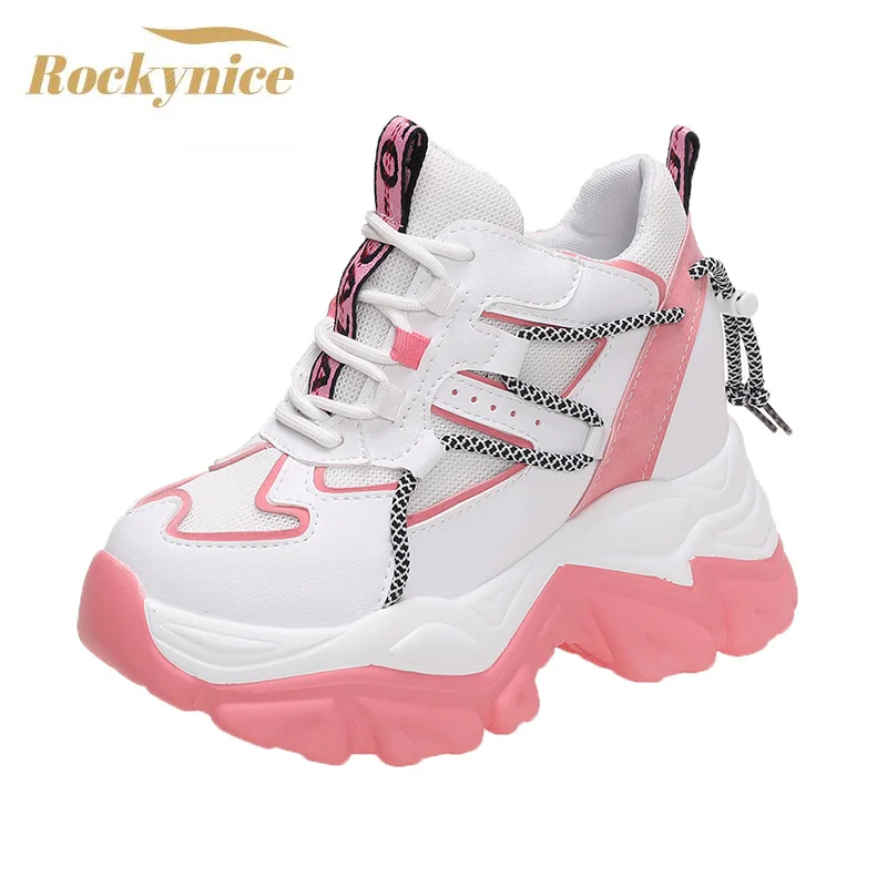 

Autumn Chunky Sneakers Women Shoes Fashion Breathable Female Sport Shoes Casual 10CM Platform Sneakers Woman Zapatillas De Mujer