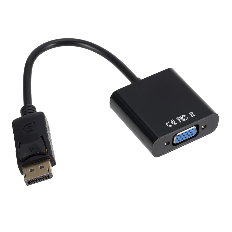 Grwibeou-Puerto de pantalla DisplayPort DP a VGA, Cable adaptador macho a hembra, convertidor para PC, ordenador portátil, HDTV, proyector de Monitor