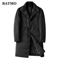 BATMO 2024 nuovo arrivo inverno 80% piumini d'anatra bianchi da uomo, trench invernale da uomo, overcoat1001