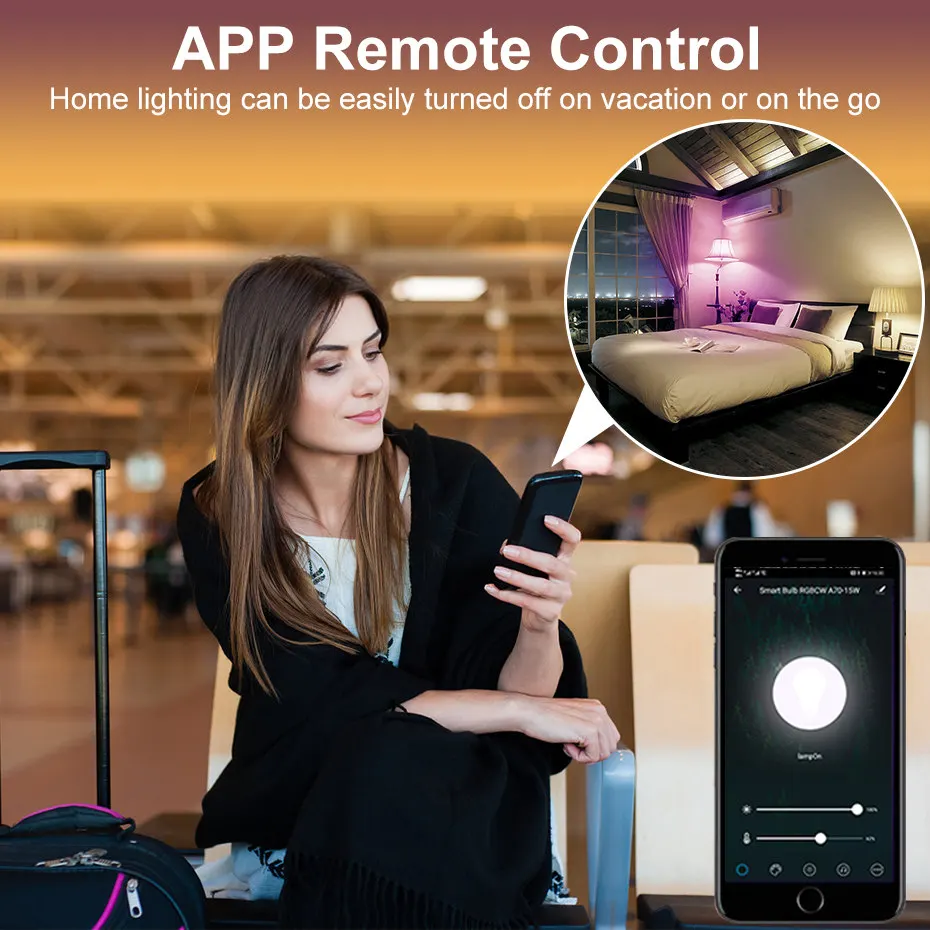 Tuya E14 Smart Led Bulb 5W RGB Dimmable Light LED Candle Bulb Compatible with Alexa Google Home / Smart Life APP Remote Control