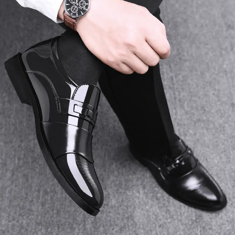 Fashion Business Dress Men Shoes Formal Slip On Dress Shoes Men Oxfords Footwear High Quality Leather Shoes For Men