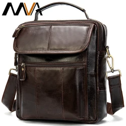 WESTAL men's shoulder bag for men genuine leather zip messenger bag big cover male black crossbody bags for men bags leather 887