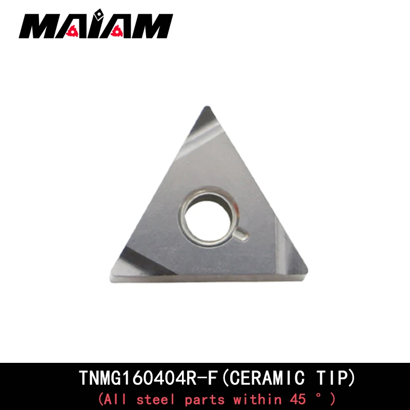 Imagem -04 - Usinagem de Acabamento Cerâmico Inserção Esquerda Direita Tnmg 160402 Tnmg 160404 Inserção de Flauta Triangular Tnmg1604 para Alumínio Aço Inoxidável