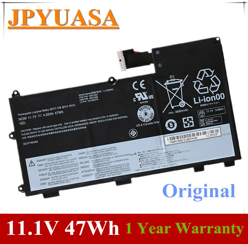 

7XINbox 11.1V 47wh Original L11N3P51 L11S3P51 Laptop Battery For Lenovo ThinkPad T430U 45N1090 45N1088 45N1089 45N1091 121500077