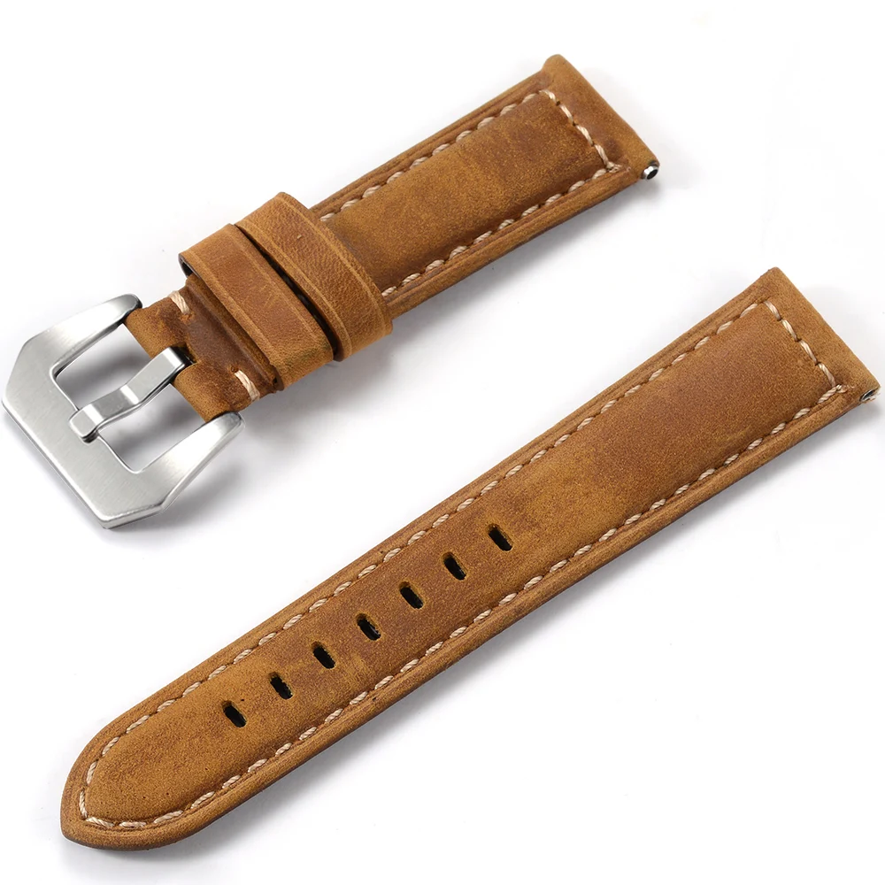 Quick Release 22mm 24mm High Quality  Watchband  Belt Replacement Band Watch Strap Top Grain Genuine Leather Watch Band Strap