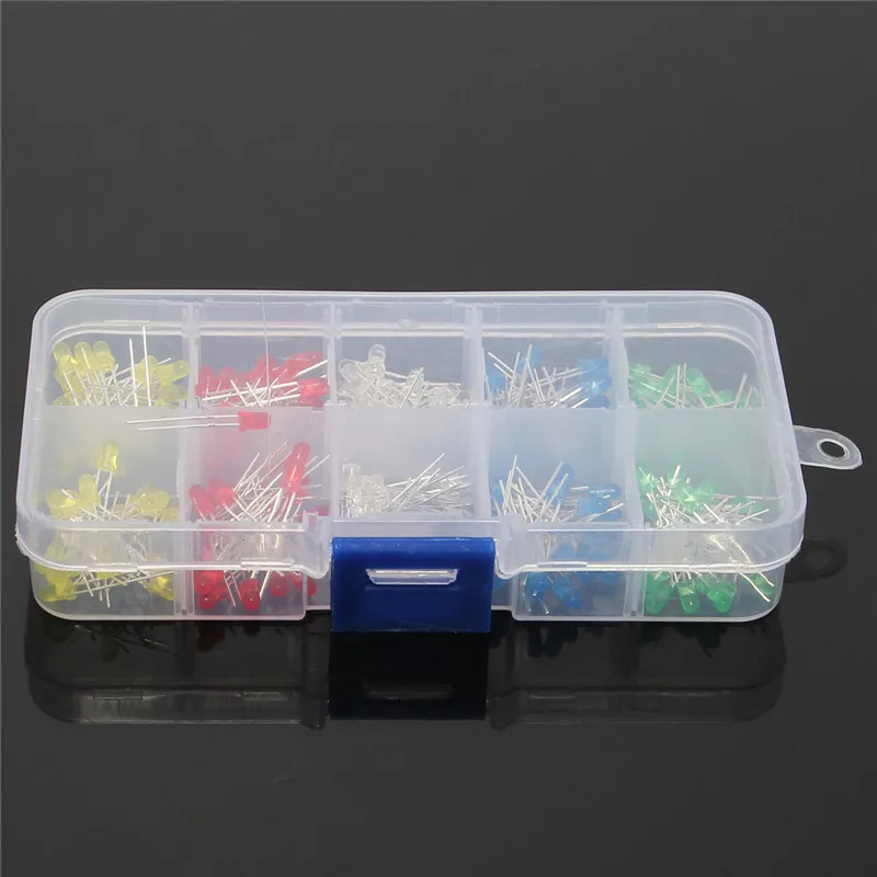 200ชิ้น/ล็อต3V 20mAที่มีสีสัน3Mm LEDไดโอดUniversal Light Assortedชุดสีแดงสีเขียวสีฟ้าสีเหลืองสีขาวDIY LEDไดโอดDropshipping