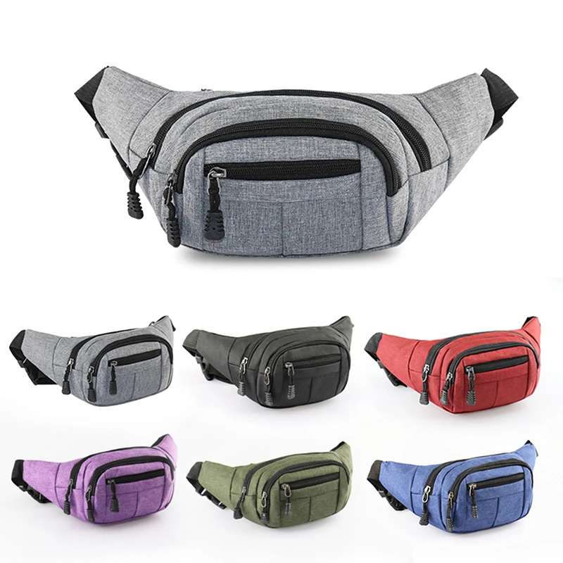 Men's Breast Package Waterproof Outdoor Sports Bags Canvas Pouch Korean-style Waist Bag Fanny Pouch Crossbody Male Banana Bags