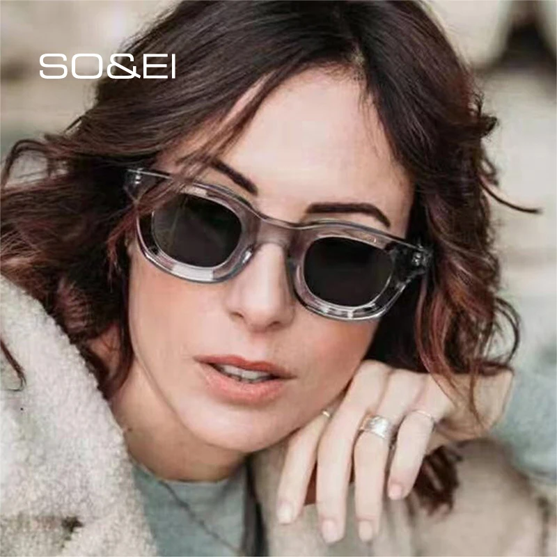 

SO&EI Ins Popular Fashion Round Colorful Women Sunglasses Retro Trending Jelly Color Eyewear Shades UV400 Men Sun Glasses