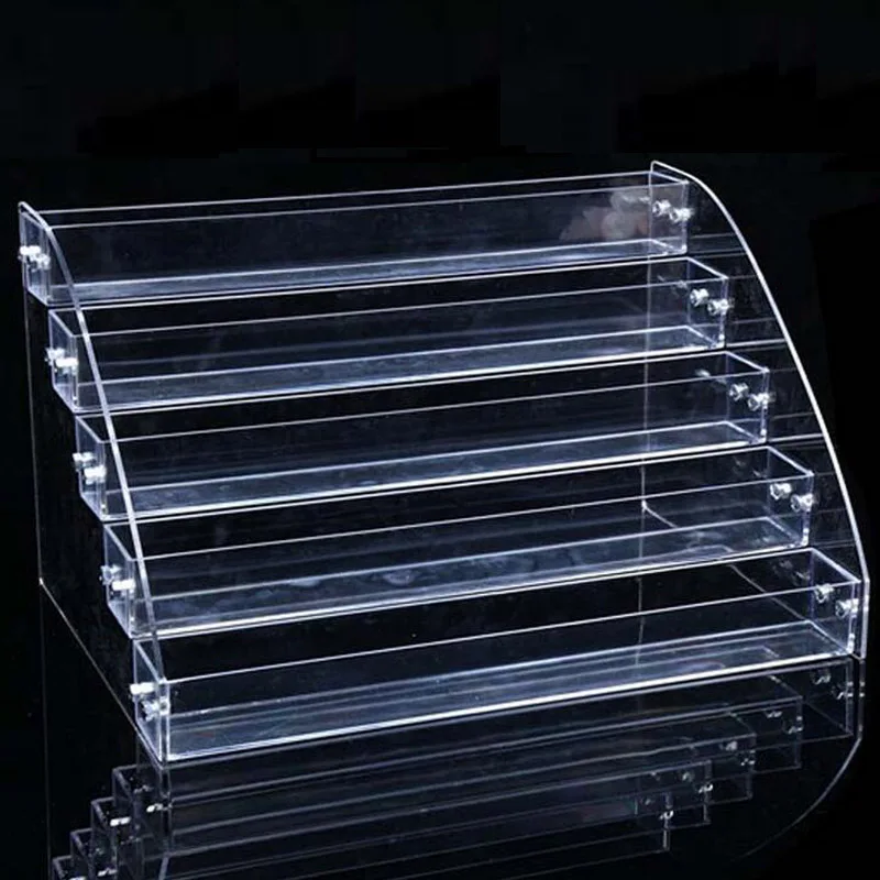 Hot Selling Acrylic Cosmetic 2-7 Layers Clear Acrylic Organizer Lipstick Jewelry Display Holder Nail Polish Essential Oil Rack