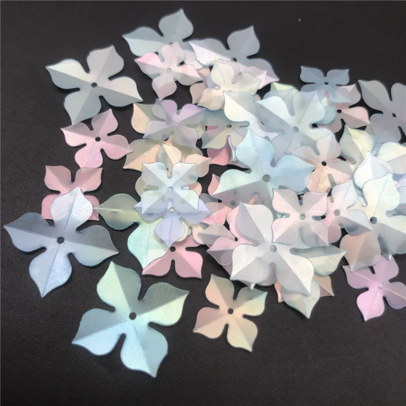 30g 10mm 20mm Windmill Tetrafolium Dull  Loose Sequins Paillettes For Sewing ,Shoes,Hat,Kids DIY,Crafts Accessories Wholesale