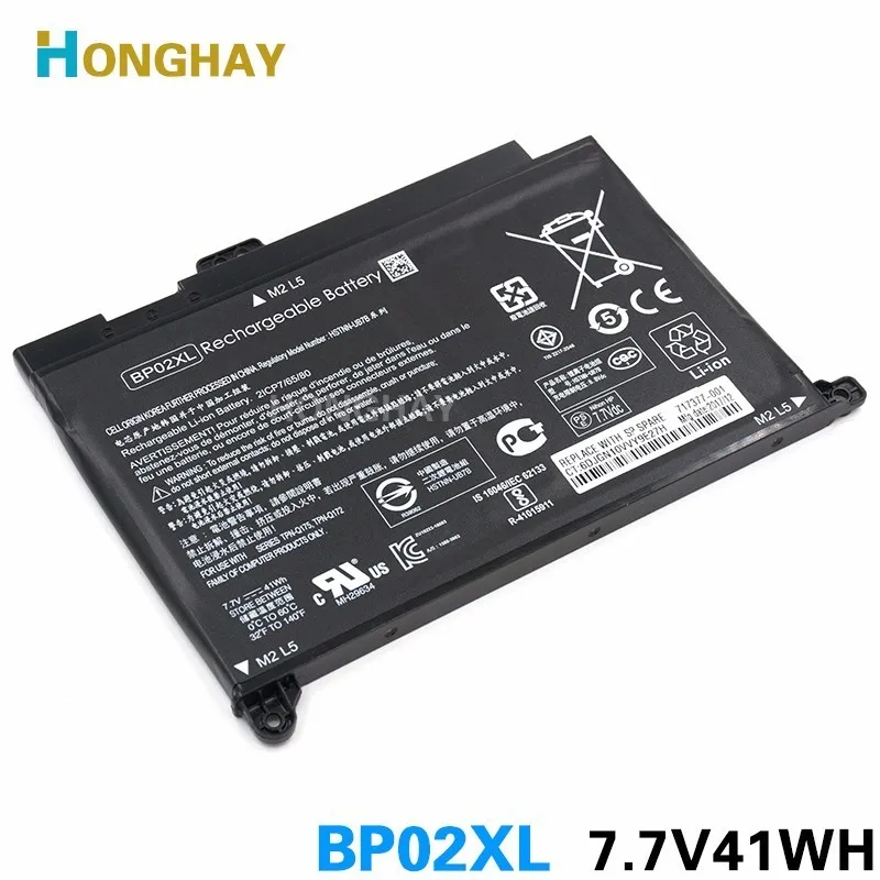 HONGHAY 41wh 5150mAh Laptop Battery BP02XL For HP Pavilion PC 15 15-AU 849909-850 849569-421 HSTNN-LB7H BP02041XL HSTNN-UB7B