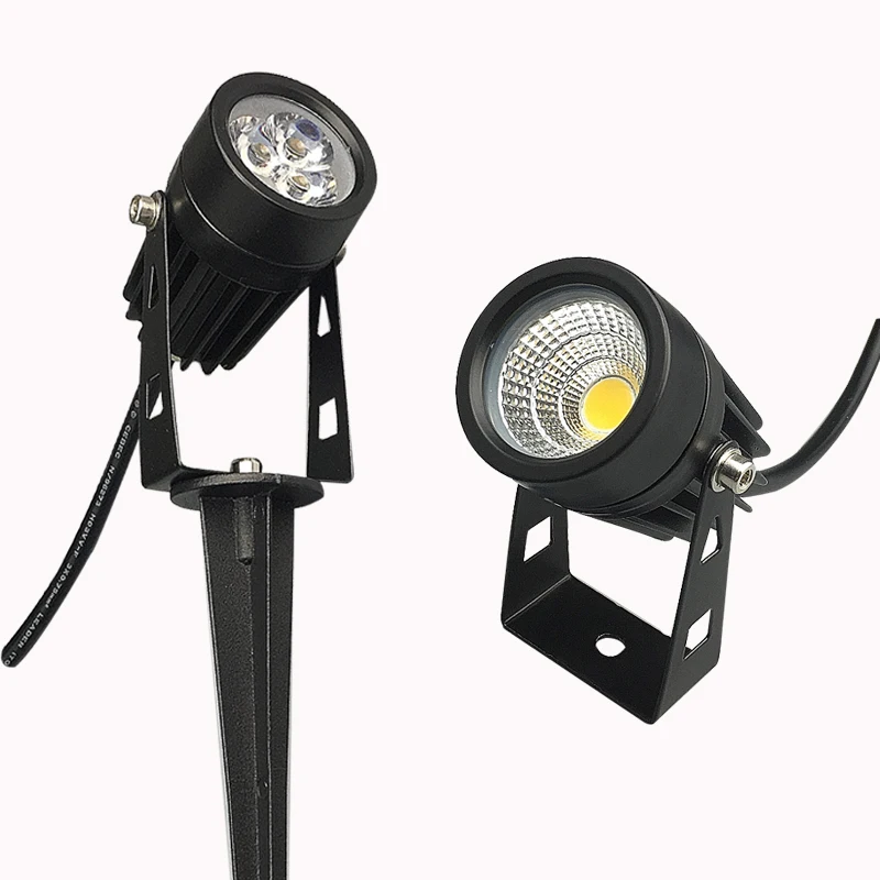 COB Garden Lighting 3W 5W Outdoor Spike Lawn Lamp AC110V 220V DC12V Waterproof Lighting Led Light Garden Path Spotlights