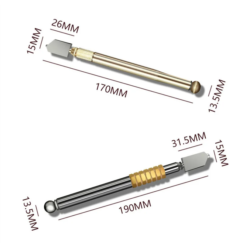 3 스타일 창 공예 전문 유리 타일 커터 손 도구 다이아몬드 팁 유리 칼 목공 도구 유리 커터 E12078