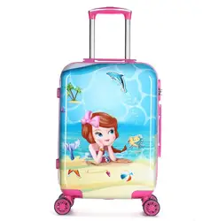 KIds Travel Trolley Luggage Kids Rolling Suitcases for girls 20 Inch rolling luggage suitcases for Children Travel Bags Wheels