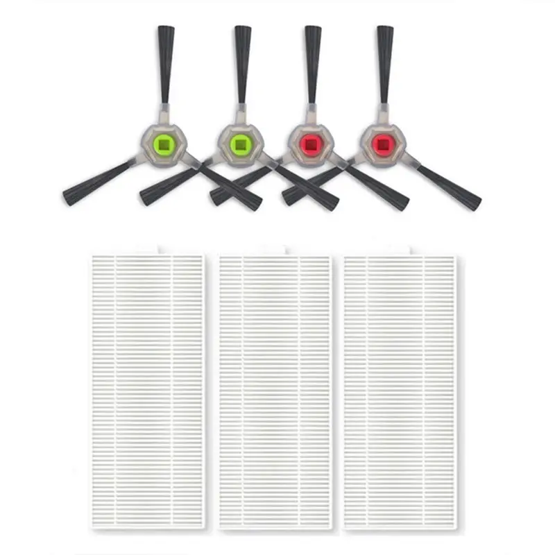 Filtro HEPA de cepillo lateral para aspiradora Ecovacs Deebot U2 DGN22, accesorios de repuesto para aspiradora robótica