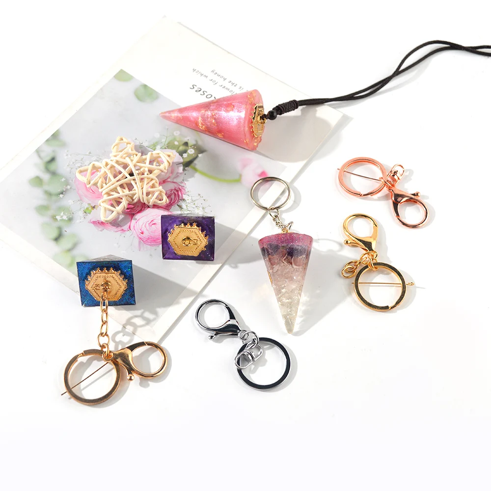 JF065 DIY Alloy Jewelry Findings Tools Keychain Lobster Clasp Pendant Accessories Crown Beads Copper Alloy Charms Spacer