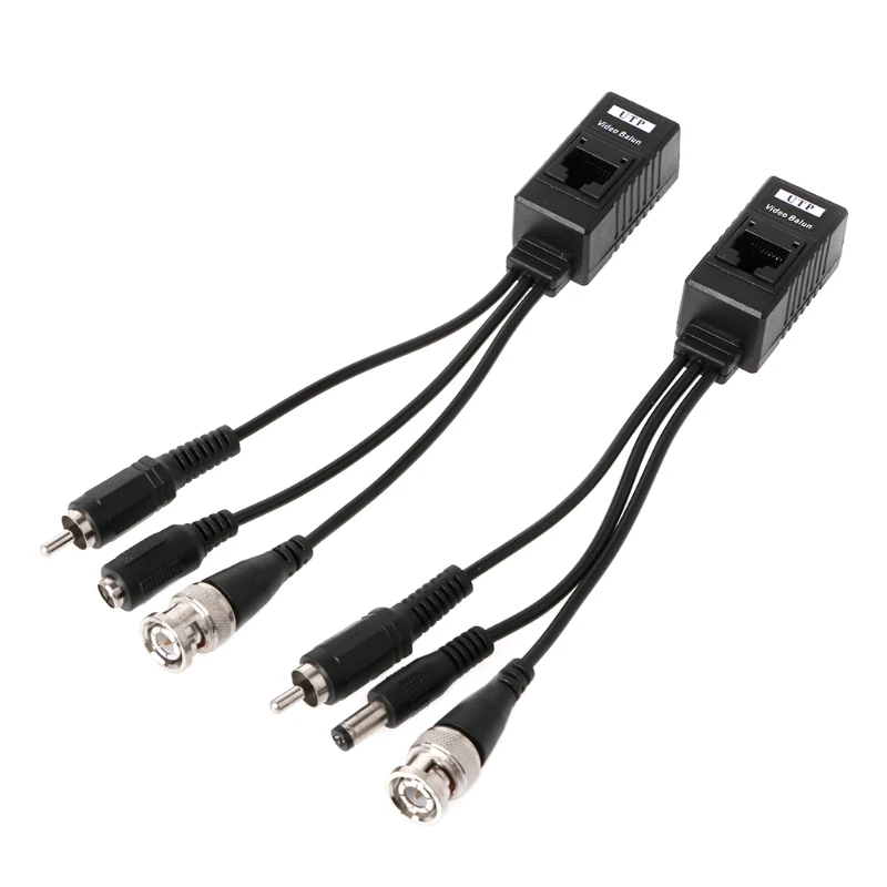 8MP CCTV Coax BNC Video Power Balun Transceiver do CAT5e RJ45 Connector Kable transmisyjne