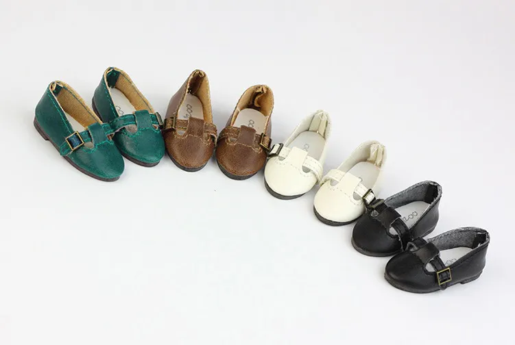 BJD doll shoes Suitable for 1/6 size YOSD fashion vintage T-shaped shoes flat leather doll accessories