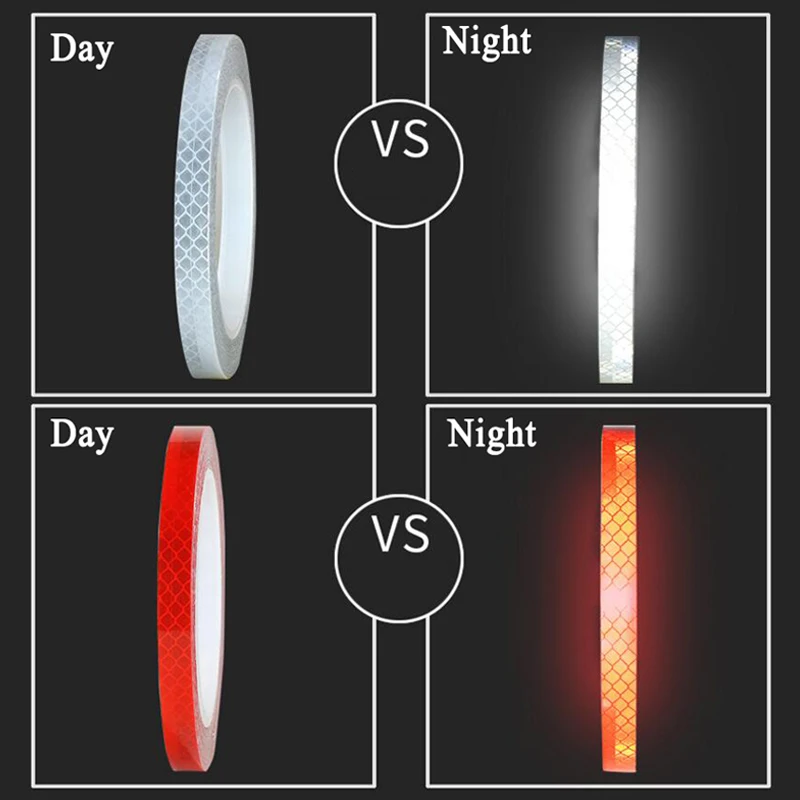 Imagem -05 - Fita de Autoadesiva Reflexiva de Segurança Fita Autoadesiva de Alerta para Moto e Automóvel Decalque para Carro
