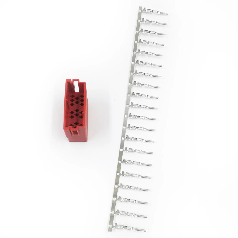 Biurlink For Volkswagen VDO Mini ISO Connector Plug RED Contacts Mini ISO Micro Timer Crimp