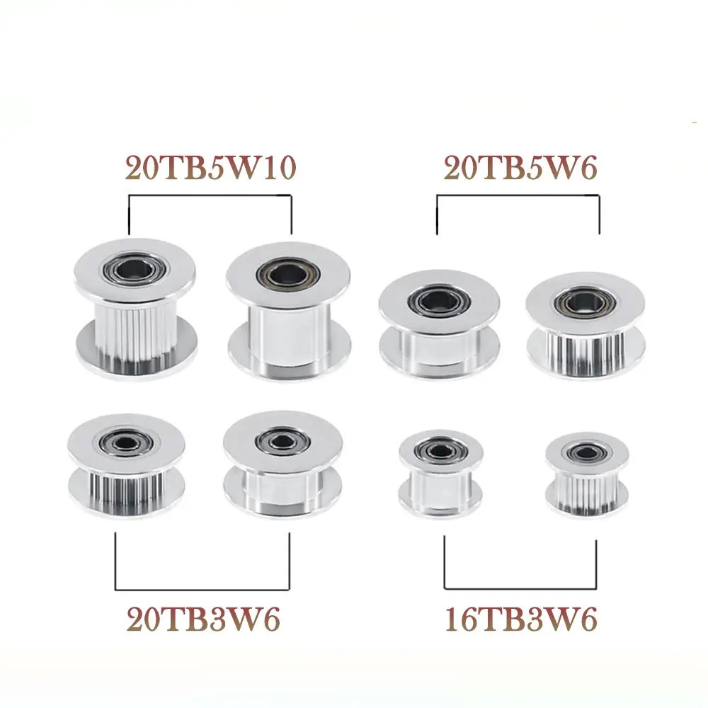 GT2 Umlenkrolle, 16/20 Zahnrad, Bohrung 3/5 mm, Aluminium-Getriebe, Zahnbreite 6/10 mm, Riemen, Synchronrad, 3D-Drucker-Teile – Detail 2