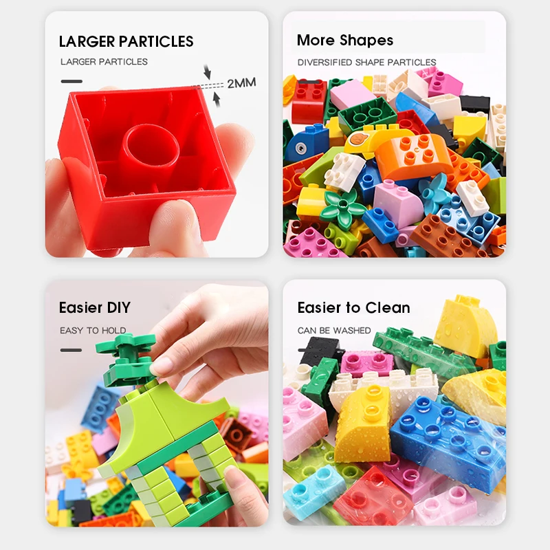 Big Size Brick Colorful Bulk Bricks Base plates DIY Building Blocks Compatible Block Toys For Children