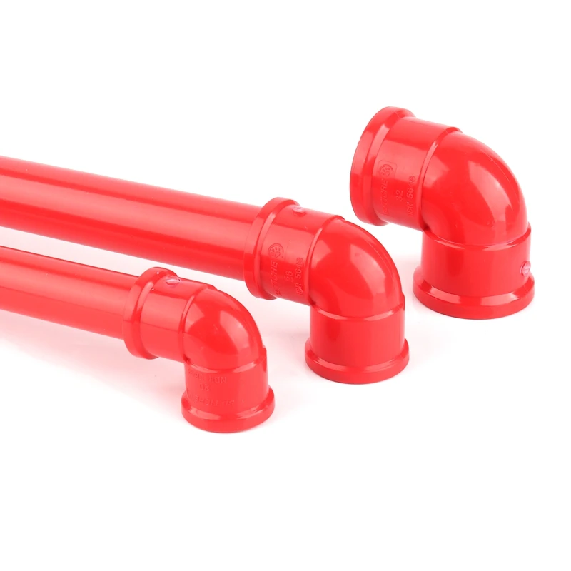 2pcs Red PVC Pipe Connectors UPVC Pipe Elbow Connector Aquarium Fish Tank Water Pipe Joints Drainpipe Water Tube Parts Fittings