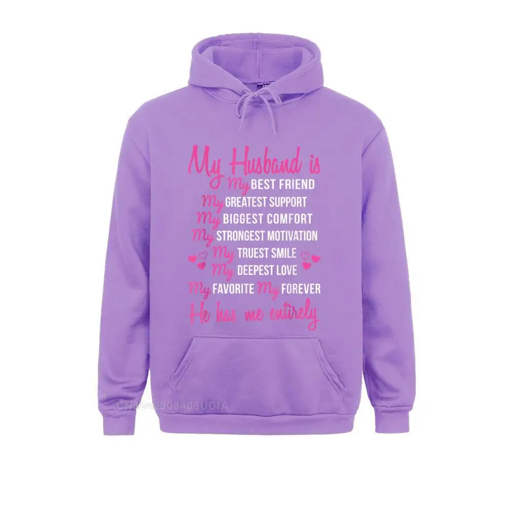 My Husband Is My Best Friend Anniversary Gift For Proud Wife Sweatshirts Simple Style Hoodies Long Sleeve Sportswears Men