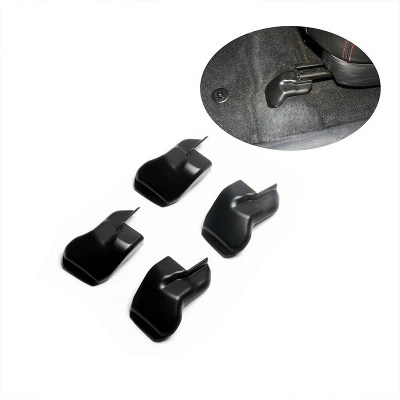 For TOYOTA Tacoma 2017-2019 Car Accessories  Anti-Dust Seat Bracket Fixing Bolts Cover Trims Matte Black 4Pcs