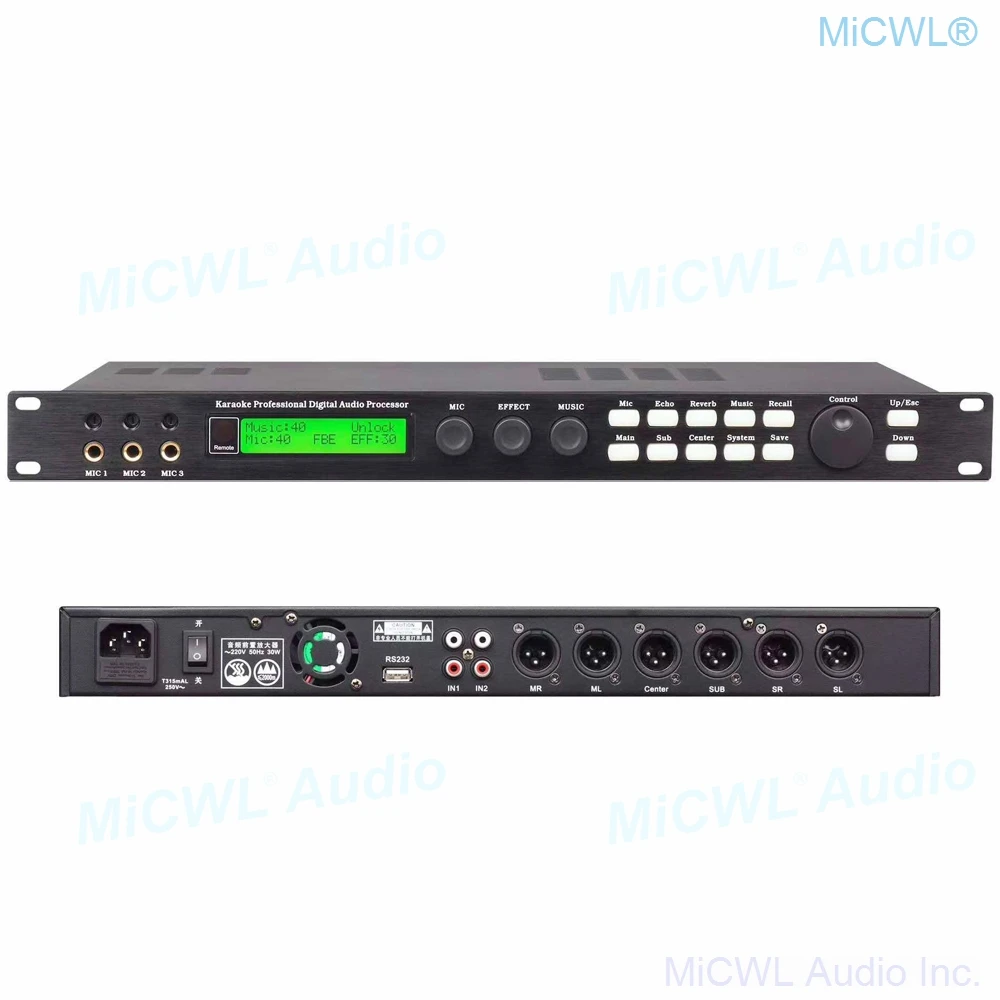 KX200 Professional Audio Microphone Sound Digital Effects Processor Controller System Equipment Effector 3 Mics Channel