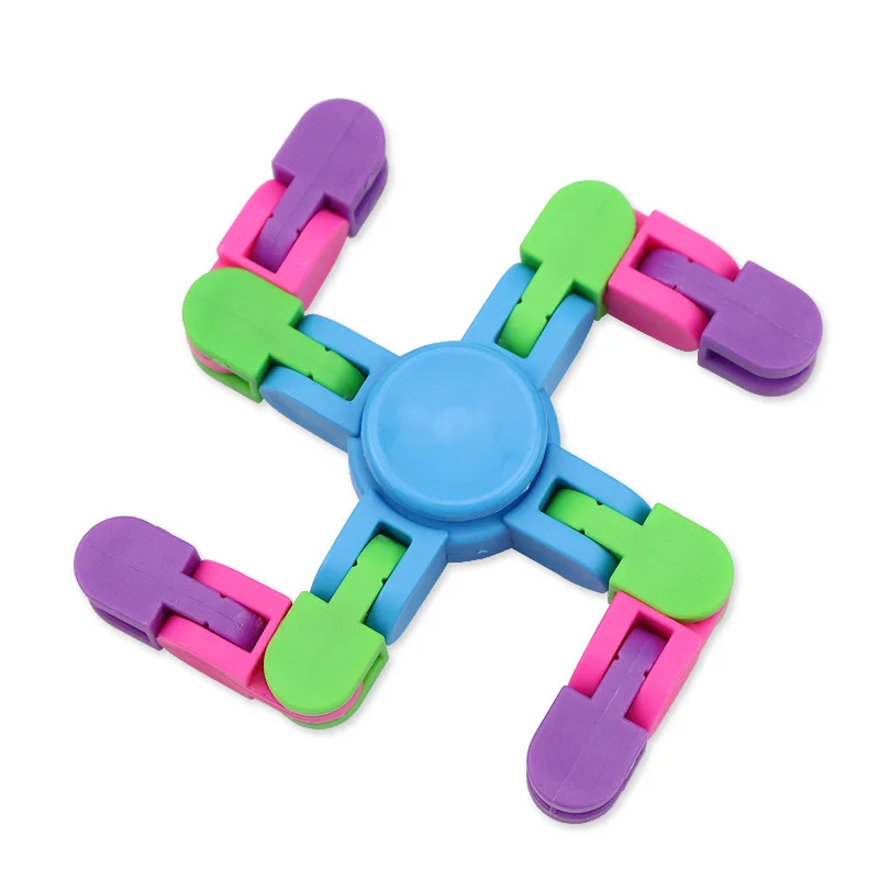 Cadena giroscópica para la yema del dedo, juego de bloques de construcción, Spinner, estación de entrenamiento y guía, regalo