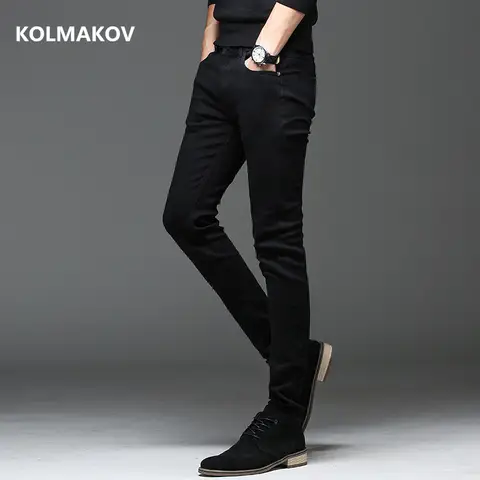 2026 autumn Slim Fit men Jeans Black Classic Fashion Denim Skinny Jeans Male spring men's casual High Quality Trousers