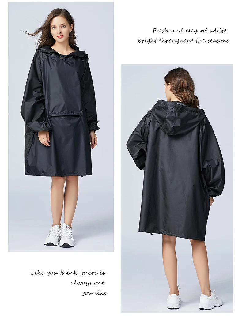 Fashion Women s Rain Cover Outdoor Waterproof Windproof Poncho Outwear Long Raincoat Women