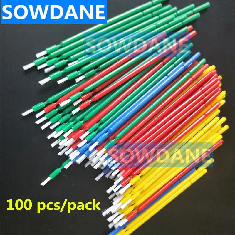 2 packs Dental Disposable Fluorine Brush Small Brush Medical Nylon Stick Dental Oral Care Material Teeth Whitening Tool