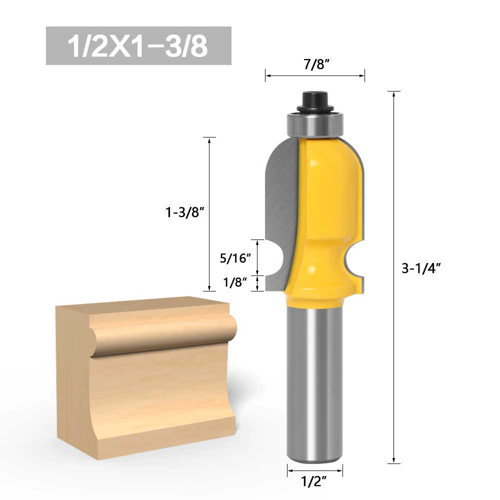 1PC Architectural Molding Router Bit - 1/2\