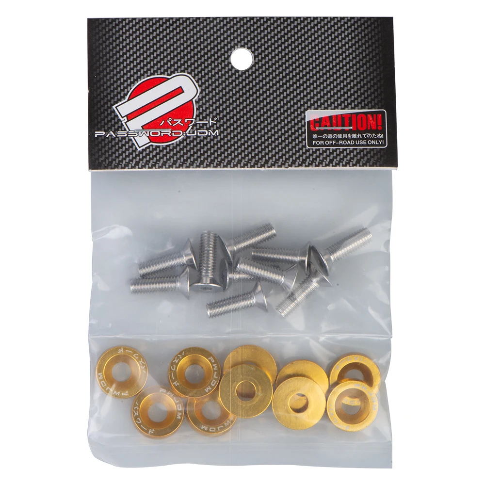 유니버설 10PCS M6 자동차 스타일링 수정 JDM 스티커 스티커 암호 펜더 와셔 라이센스 플레이트 볼트 자동차 액세서리