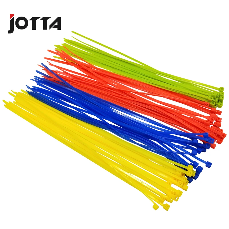 3*200mm Self-locking Nylon Cable Ties 8 inch 100pcs 12 color Plastic Zip Tie  binding wrap straps