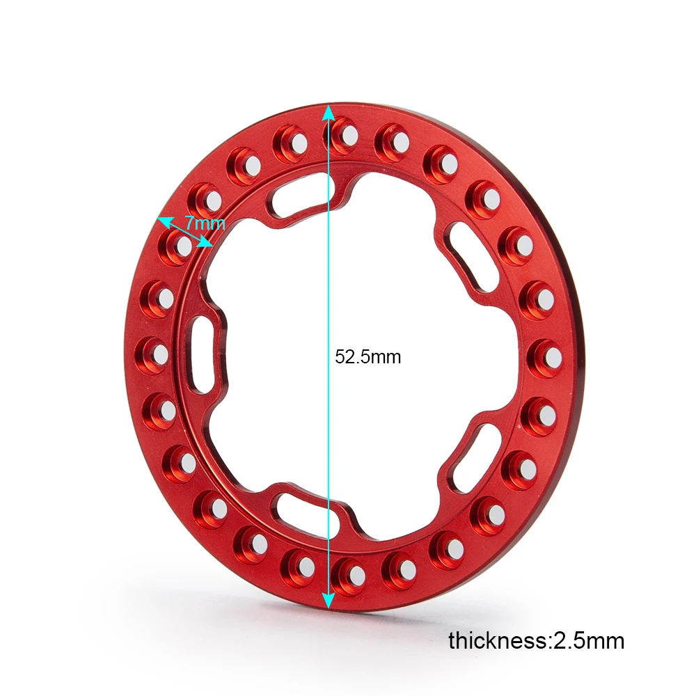 AXSPEED 4 SZTUK Zewnętrzny pierścień blokujący koło aluminiowe CNC do felg 1,9\