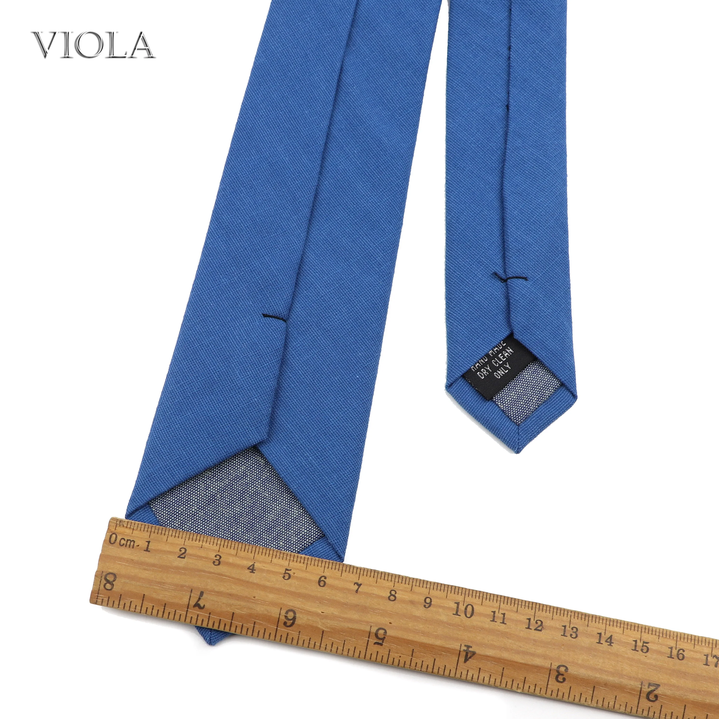 Corbata clásica de Color Morandi para hombre, traje de esmoquin para fiesta de boda, 6,5 cm, 100% algodón, azul y morado, accesorio para regalo