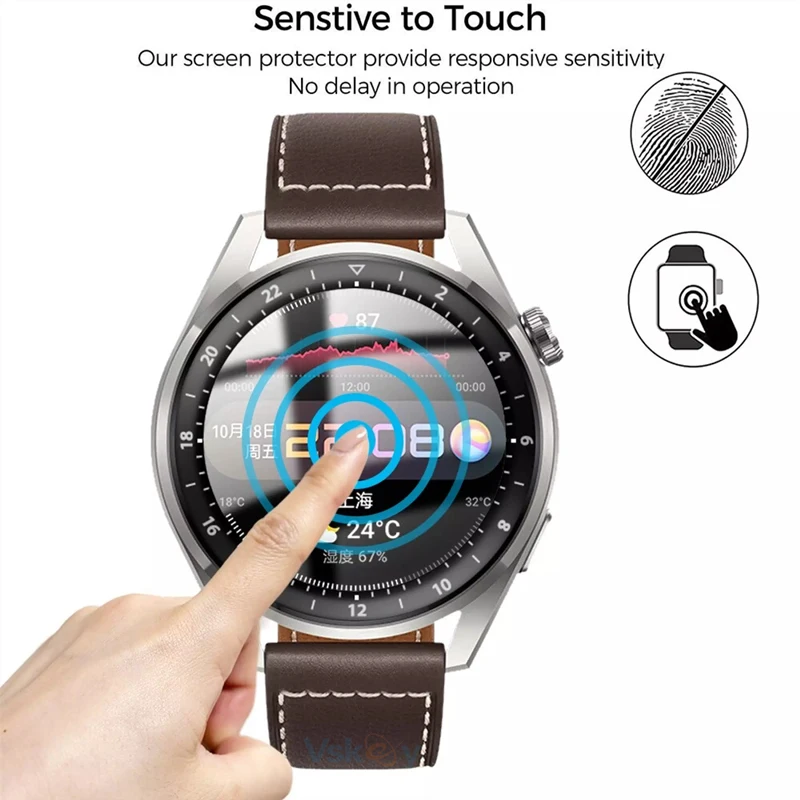 3Pcs for Huawei Watch 3 Pro Full Curved Screen Protector Soft Protective Film Cover for Huawei Watch 3 Protector Film (Not Glass