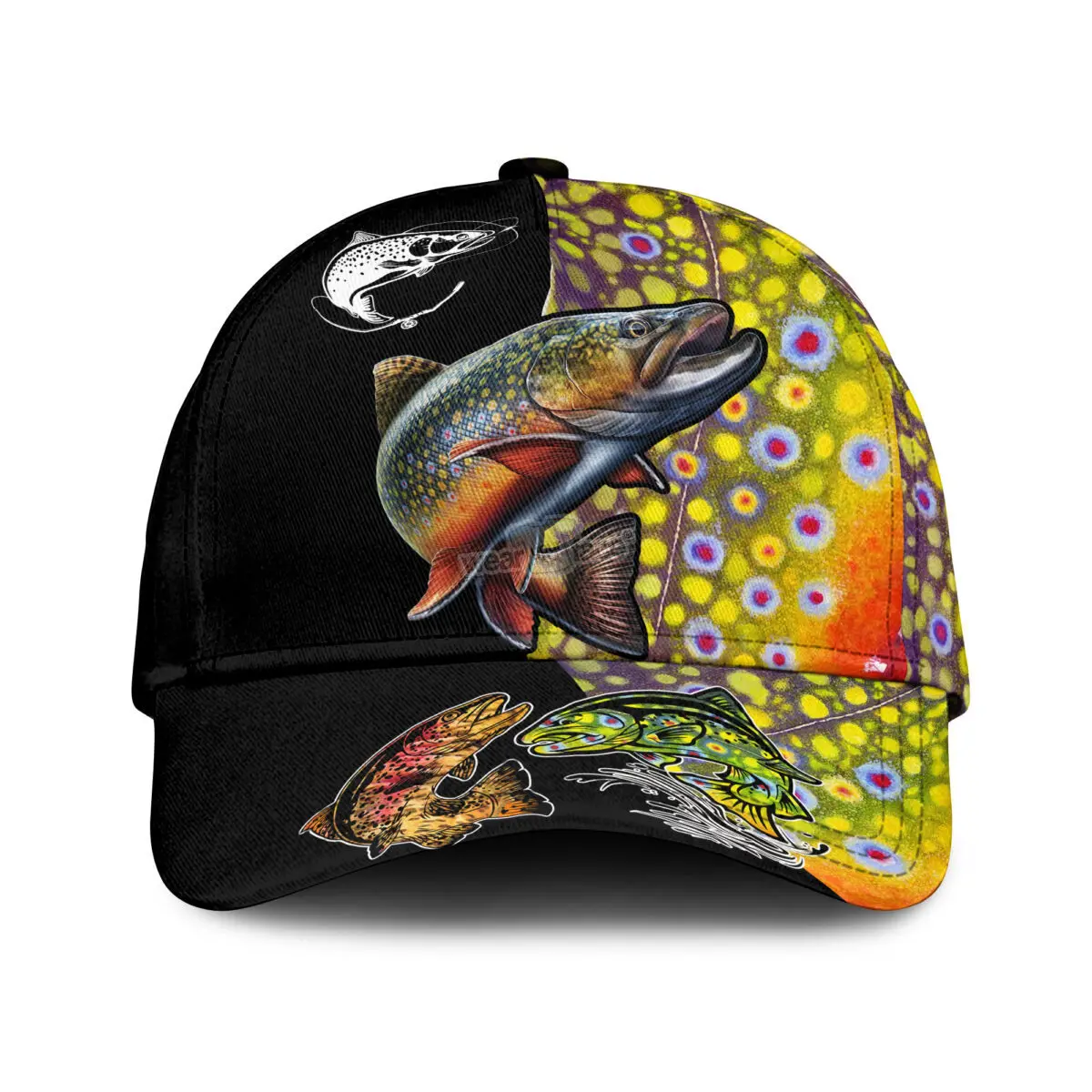 

Dolphins Animals Fishing Baseball Cap All Over Printed Snapback Hat Women Men Adult Hip Hop Headwear Outdoor Casual Sun Visor