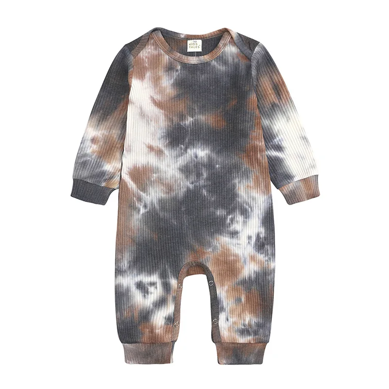 Baby Boy Clothes Tie-dyed Print Girls Rompers for Babies Cotton Long Sleeve Children's Clothing For Newborn Pijama